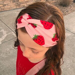 Charming Pink Strawberry Headband for Kids